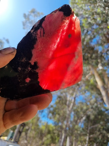 Polished Rhodonite slab RH251