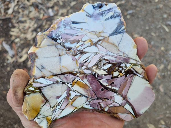 Polished Brecciated Mookaite slab BM290