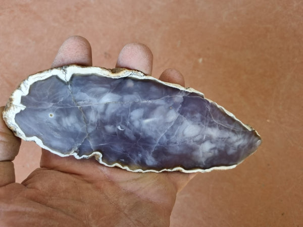 Purple Chalcedony polished slab PU126