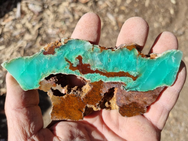 Polished Chrysoprase slab CH430