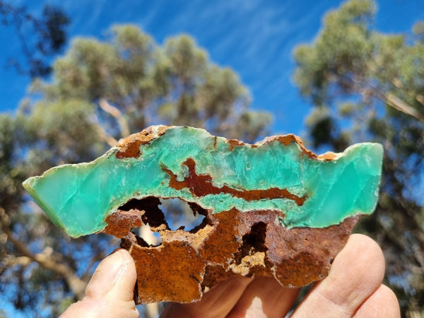 Polished Chrysoprase slab CH430