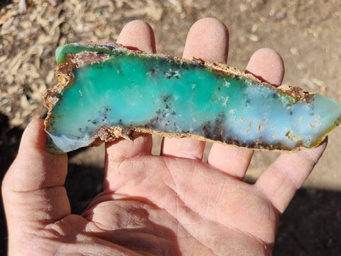 Polished Chrysoprase slab CH431