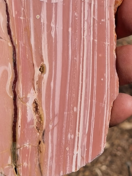 Polished Pink Opal  slab POP170