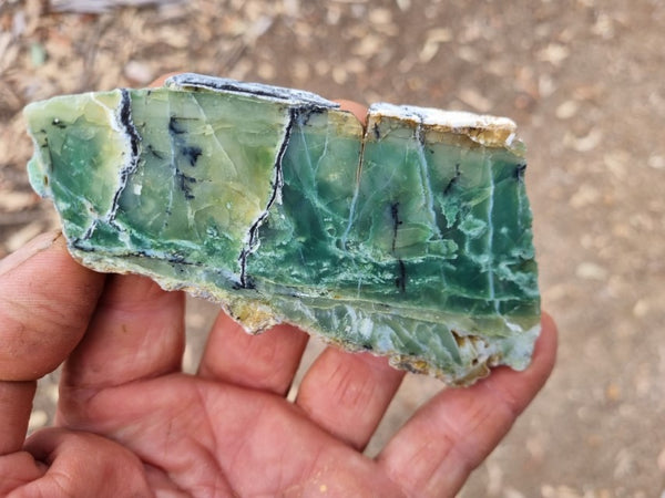 Polished Green Opal slab GRN86