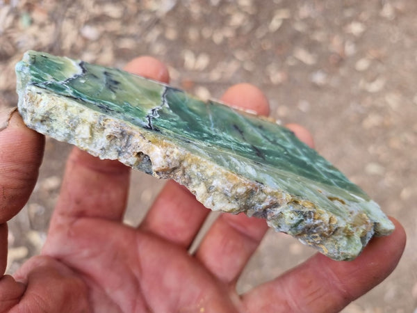 Polished Green Opal slab GRN86