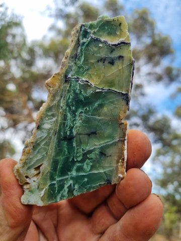 Polished Green Opal slab GRN86