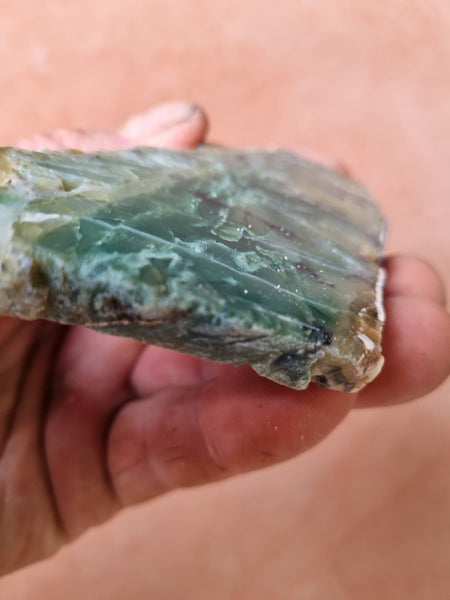 Polished Green Opal slab GRN86