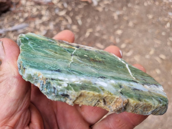 Polished Green Opal slab GRN87