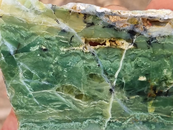 Polished Green Opal slab GRN87