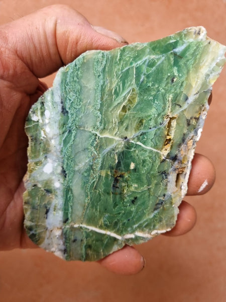 Polished Green Opal slab GRN87