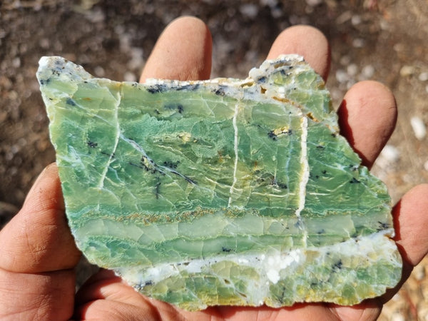 Polished Green Opal slab GRN92