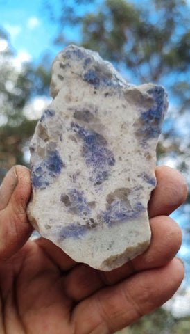 Polished Blue Lepidolite slab BL240