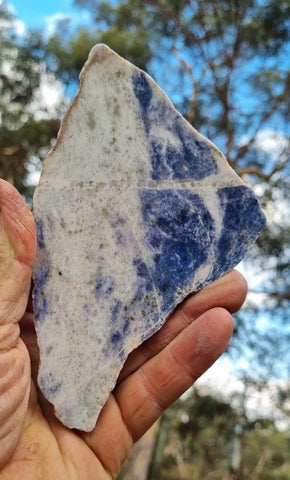 Polished Blue Lepidolite slab BL241