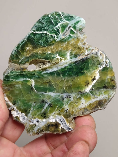 Polished Green Opal slab GREEN65