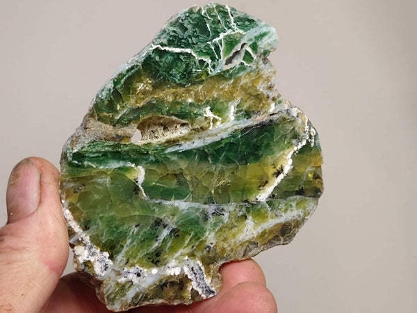 Polished Green Opal slab GREEN65