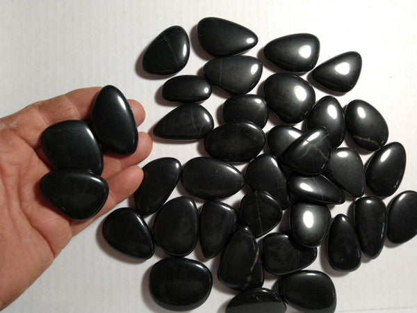 1 kg.   Pendant shaped tumble polished "Black Jade"  BJT101